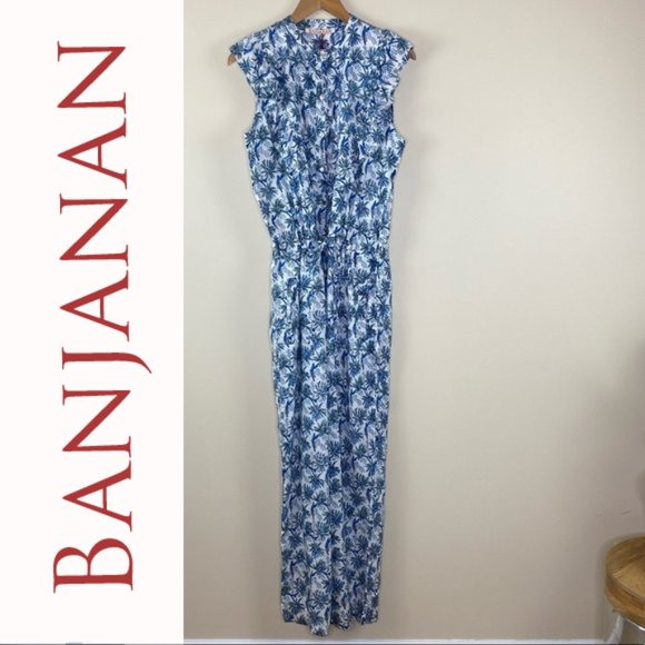 Banjanan Pants - Banjanan Rose Jumpsuit in Dandelion Cornflower NWT